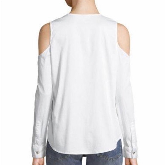 Large Michael Kors button down cold shoulder NWOT - Picture 2 of 5